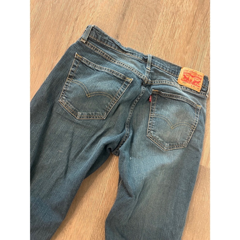 Levis 559 Relaxed Straight Leg Jeans Mens 34x32 Medium Wash Blue 00559-0340 - Picture 12 of 12